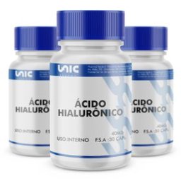 Kit 3 Ácido Hialurônico 40mg 30 Cáps