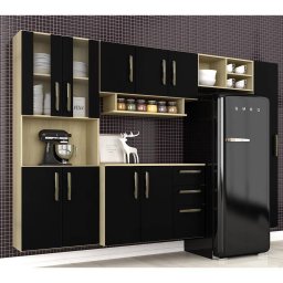 COZINHA ARMARIOS SUSPENSOS PINTURA BRILHO UV HOMECOR