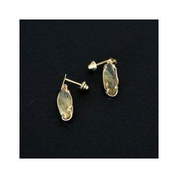 Brinco de Ouro 18k M. Daiane com Pedra Natural