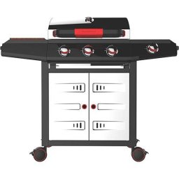 CHURRASQUEIRA PROFISSIONAL TRAMONTINA A GAS ACENDIMENTO AUTOMATICO ACO INOX E ESMALTADO
