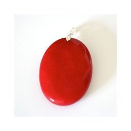 Pingente Prata 925 com Pedra Natural Jade Tingida