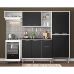 COZINHA COMPLETA COMPACTA 9 PORTAS C/ 6 PRATELEIRAS FIXAS MULTI