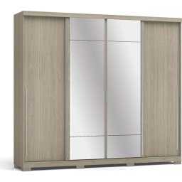 GUARDA-ROUPA CASAL COM ESPELHO 04 PORTAS DE CORRER - 2.35M