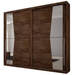 GUARDA-ROUPA CASAL C/ ESPELHOS 02 PORTAS DE CORRER 2.35M