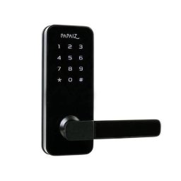 FECHADURA ELETRONICA PAPAIZ C/ SENHA CARTAO CHAVE TECLADO SENSIVEL AO TOQUE - PRETA