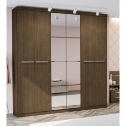 Guarda-Roupas Kappesberg 6 Portas com Espelho Pintura Brilho Uv