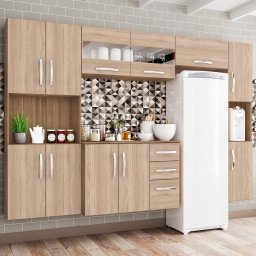 ARMARIO DE COZINHA ESTYLIE COM BALCAO 05 PC PINTURA EM BRILHO UV