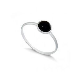 Anel de Prata 925 com Pedra Onix