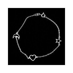 Pulseira de Prata 925 Celestial Love 14/20cm