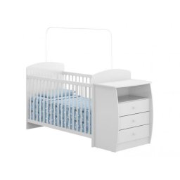 BERCO COM COMODA 3 GAVETAS ALTO BRILHO UV