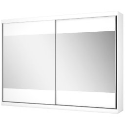 GUARDA-ROUPA CASAL C/ ESPELHO 2 PORTAS DE CORRER COLEÇÃO EUROPA 2.35M PINTURA BRILHO UV