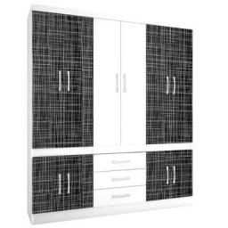 GUARDA-ROUPA 10 PORTAS C/ 3 GAVETAS ART MOSAIC