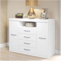 COMODA RESISTENTE COM SAPATEIRA 2 PORTAS E 4 GAVETAS