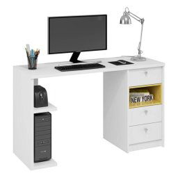 MESA PARA COMPUTADOR PC DESKTOP 75cm MDP BRILHO UV C/ 03 GAVETAS