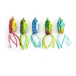 Kit Com 5 Isca Artificial Sapo Frog Anti Enrosco Para Traira