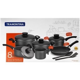 JOGO DE PANELAS 08 PEÇAS VIENA Atiaderente TRAMONTINA