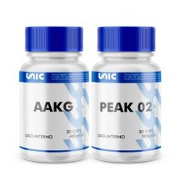 Arginina Aakg 400Mg + Peak O2 500Mg - 30 Cápsulas