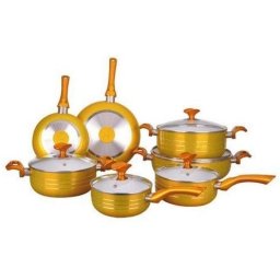 JOGO DE PANELAS ESMALTADAS 7 PECAS REVESTIMENTO EM CERAMICA