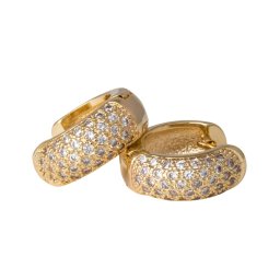Argola Cravejada | CELESTE | tamanho G