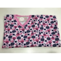 Pijama Feminino Infantil Juvenil Mafessoni Arvore Coração Rosa Moletinho Flanelado 200600