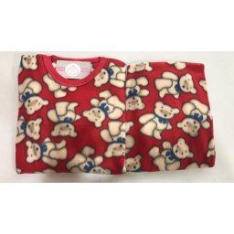 Pijama Feminino Infantil e Juvenil Mafessoni Urso Vermelho Estampado em Soft Super Quente 200339