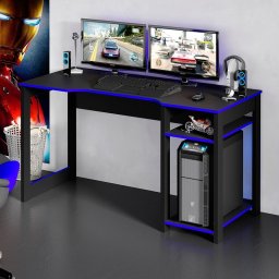 MESA PC OFFICE ESCRITORIO 1.36M DESIGN GAMMER C/ PRATELEIRA