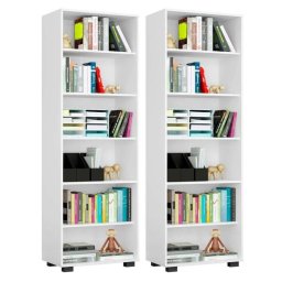 DUPLO ARMARIOS LIVREIRO MULTIFUNCIONAL - C/ 6 PRATELEIRAS