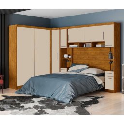 GUARDA ROUPA MODULADO C/ 9 PORTAS 5 GAVETAS PINTURA EM ALTO BRILHO