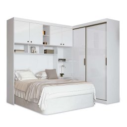 GUARDA ROUPA DE CASAL - C/ 6 PORTAS 5 GAVETAS - BRANCO