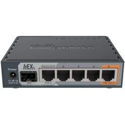 ROTEADOR MIKROTIK C/ 7 PORTAS DE CONEXÃO - CINZA