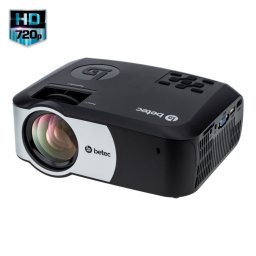 MINI PROJETOR LED PORTATIL 240 LUMENS - HDMI/VGA/AV/DSD E USB - PRETO