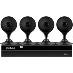 KIT INTELBRAS 4 CAMERAS C/ IA E WIFI FULL HD - 1 NVR C/ 4 CANAIS 6MP