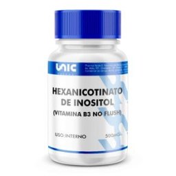 Hexanicotinato de Inositol (Vitamina B3 no Flushing) 500mg 60 Cápsulas