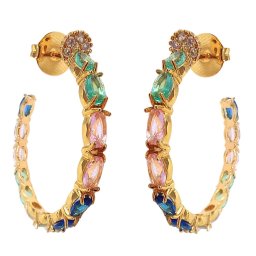 Argola com Cristais Coloridos | REDENTORE