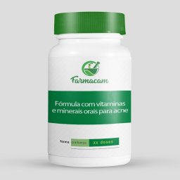 Fórmula com Vitaminas e Minerais Para Acne - Uso Oral