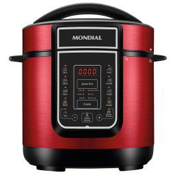 PANELA DE PRESSAO ELETRICA MONDIAL 3L 220V VERMELHA - 700W DIGITAL