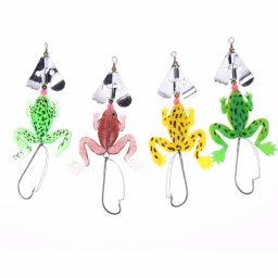 Isca Sapo Artificial Buzzbait Frog Rã + Encastoado + Hélice