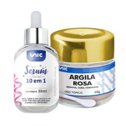 Sérum Facial 10 em 1 30ml + Máscara de Argila Rosa 60g