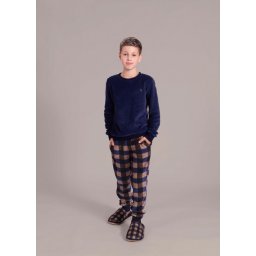 Pijama Infantil Masculino Lua Lua Fleece Extra Quente IT blue 775377