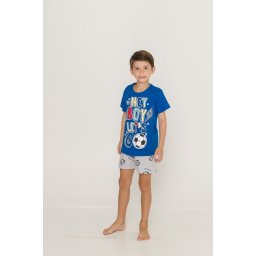 PIJAMA INFANTIL MASCULINO EVANILDA FUTEBOL EM ALGODÃO 52010035