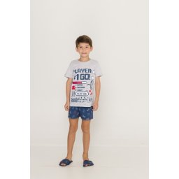 PIJAMA INFANTIL MASCULINO EVANILDA VIDEO GAME EM ALGODÃO 52010033