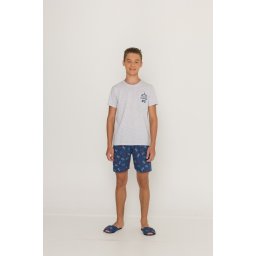 PIJAMA JUVENIL MASCULINO EVANILDA VIDEO GAME EM ALGODÃO 53010019