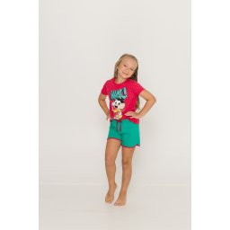 PIJAMA SHORTDOLL FEMININO INFANTIL/JUVENIL TURMA DA MONICA EM ALGODÃO 49040035