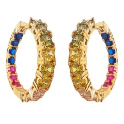 Argola com Zircônias Coloridas | COSMO
