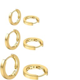 Kit com Trio de Argolas Fininhas Lisas | NETUNO