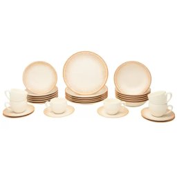 JOGO DE JANTAR E CHA 30 PC HAUS EM CERAMICA BEGE - SOYO LUX