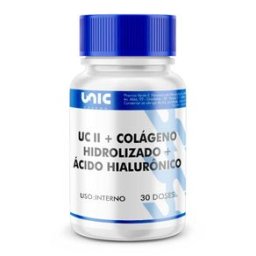 3 em 1: Uc II mais Ácido Hialurônico mais Colágeno hidrolisado - 30doses