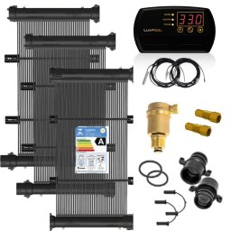 Kit Aquecimento Solar para Piscinas até 32m² ou 45 mil litros TekSol com Controlador de Temperatura Bivolt