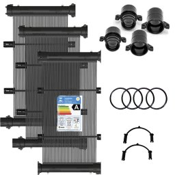 Conjunto 06 Placas e Terminações para Aquecimento Solar de Piscinas até 06m² ou 10mil litros - KS Aquecedores