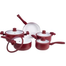 JOGO DE PANELAS INDUÇAO ANTIADERENTE EM CERAMICA - 5PC